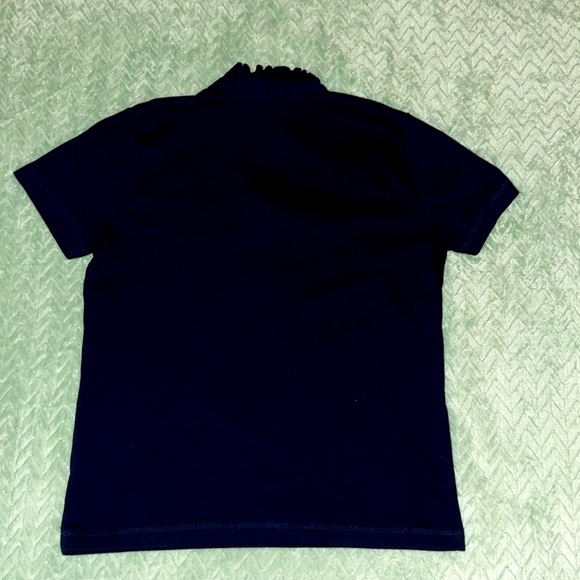 Navy Blue Tory Burch Short Sleeve Button Up Collar - Picture 4 of 5